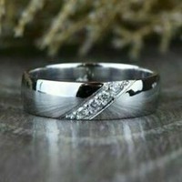 Details about 3CT Round Cut VVS1 Diamond Men's Wedding Pinky Band Ring 14K Yellow Gold Over Details about 3CT Round Cut VVS1 Diamond Men's Wedding Pinky Band Ring 14K Yellow Gold Over