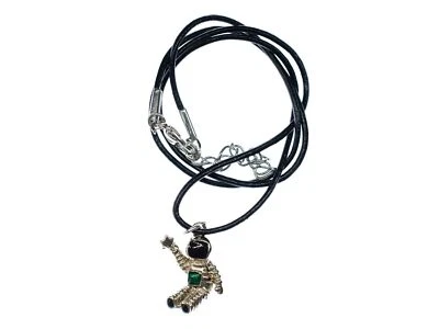 Collar Astronauta Miniblings Universo Espacial Cuero Beige Foto 1 de 3