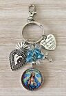 Jesus Keyring God Keychain Religious Bag Charm Sacred Heart Of Jesus Key Ring