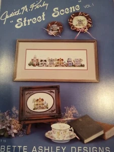 Vintage Victorian Houses Cross Stitch Pattern Leaflet Street Scene Vol. 1 - Picture 1 of 2