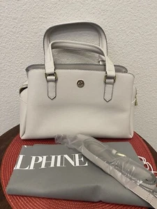 ORA DELPHINE-Bone Satchel Handle Shoulder Crossbody Zipper Close NEW w/Dust bag - Picture 1 of 11