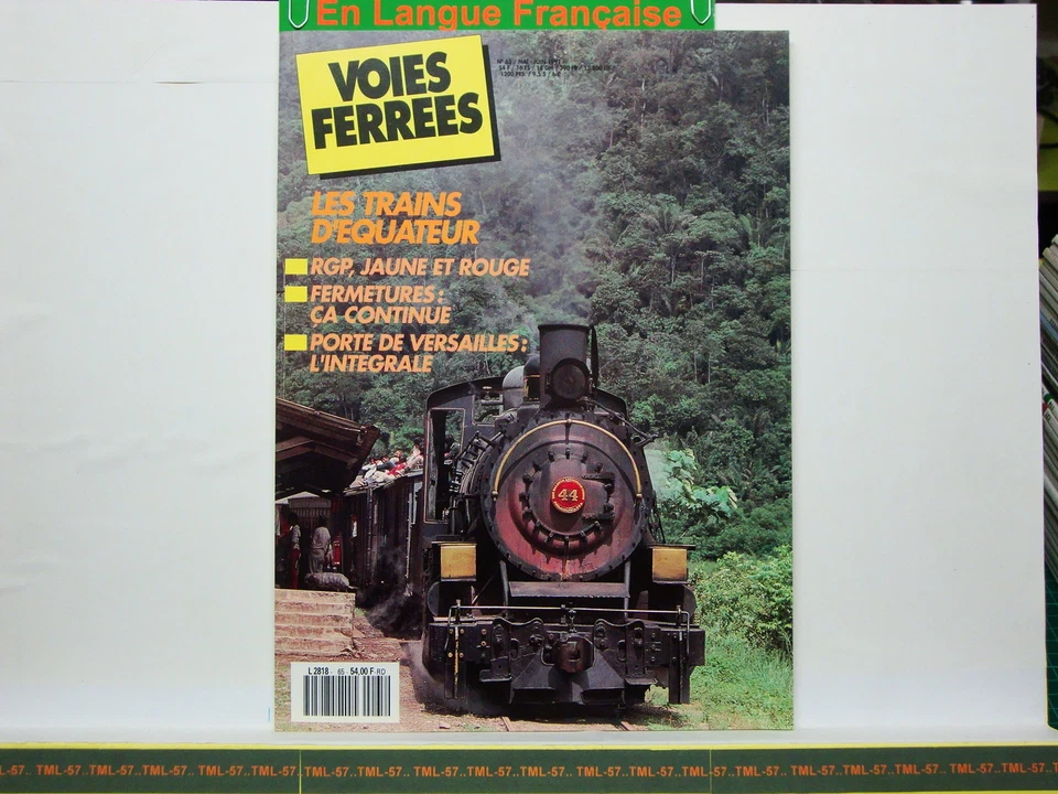 Revue VOIES FERREES 065 Trains Equateur RGP Porte Versaille 1991 Lima Rivarossi - Photo 1/1