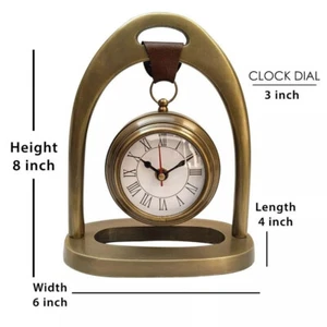 Reloj de mesa número romano acabado antiguo reloj colgante de escritorio decorativo - Imagen 1 de 4