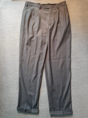 John Henry Mens Dress Pants 34 x 32 Polyester Gray - Image 1 of 4