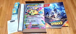 Pokemon SURGING SPARKS Pikachu EX Lenticular 3D 17X24 Jumbo Poster and MORE - Picture 1 of 3