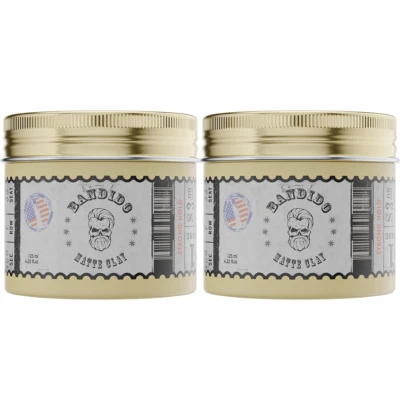 Bandido Hair Styling Pomade Wax | Matte Clay | Strong Hold 125 ml ( Pack Of 2 ) - Image 1 of 4