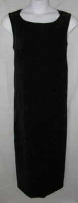 Black Plus Sz 22 Soft Faux Suede Moleskin Sleeveless Maxi Dress SAG HARBOR - Image 1 of 3