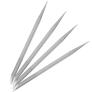 4 Pcs Baby Man Stainless Steel Cuticle Pusher Tool, Nail Removal Fork Art - Imagen 1 de 12