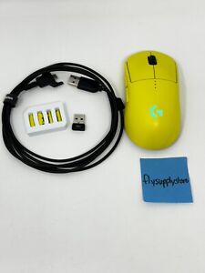 Logitech G PRO X SUPERLIGHT Wireless Gaming Mouse - Yellow GREAT CONDITION