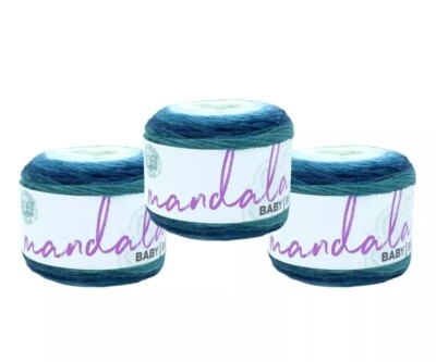 (3 Pack) Lion Brand Yarn 526-205AW Mandala Baby Yarn, Echo Caves - Image 1 of 4