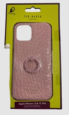 Funda para teléfono Ted Baker rosa cocodrilo con lazo trasero iPhone 12/12 Pro $55 Foto 1 de 4