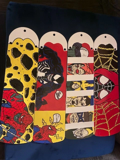 Custom Spiderman Mainstays 42 inch Hugger Indoor Ceiling Fan With Light - White - Image 1 of 4