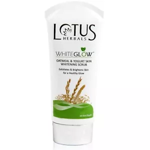 Lotus Herbals White Glow Oatmeal & Yogurt Skin Whitening Scrub 100g Removes dirt - Picture 1 of 1