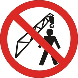 ADESIVO FORMA TONDA"VIETATO SOSTARE NEL RAGGIO AZIONE GRU" SEGNALETICA SICUREZZA - Imagen 1 de 1