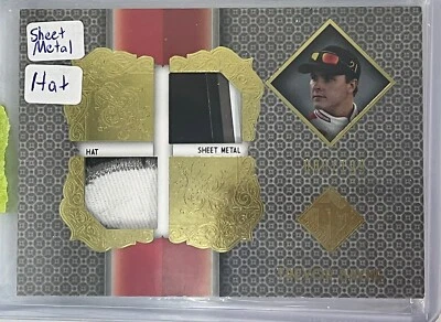 Trevor Bayne Dual Relic Hat Sheet Metal 2013 Press Pass Racing NASCAR - Image 1 of 2