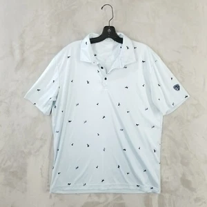 Swannies Shirt Men L GOAT 4 Way Stretch Golf Polo Performance Wicking Railside - Picture 1 of 10