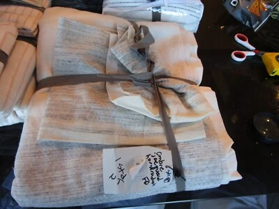 West Elm ombre в полоску жаккардовый хрен полный королева пуховое одеяло + 1 стандартный шам - Изображение 1 из 2