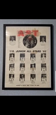 Tim Duncan Primer Año Collage U.S. All Stars Junior Alemania Póster! ¡¡¡RARO!!!! Foto 1 de 4