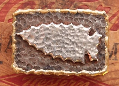 Fivela de cinto ocidental vintage de metal feita à mão cabeça de flecha indiana - Imagem 1 de 3