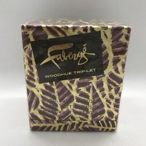 FAB! Vintage Faberge Woodhue Cologne, Soap & Powder Fragrance 3PC Set SEALED!