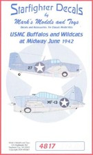 Starfighter Decals 1/48 Usmc Buffaloes And Wildcats At The Battle Of Midway