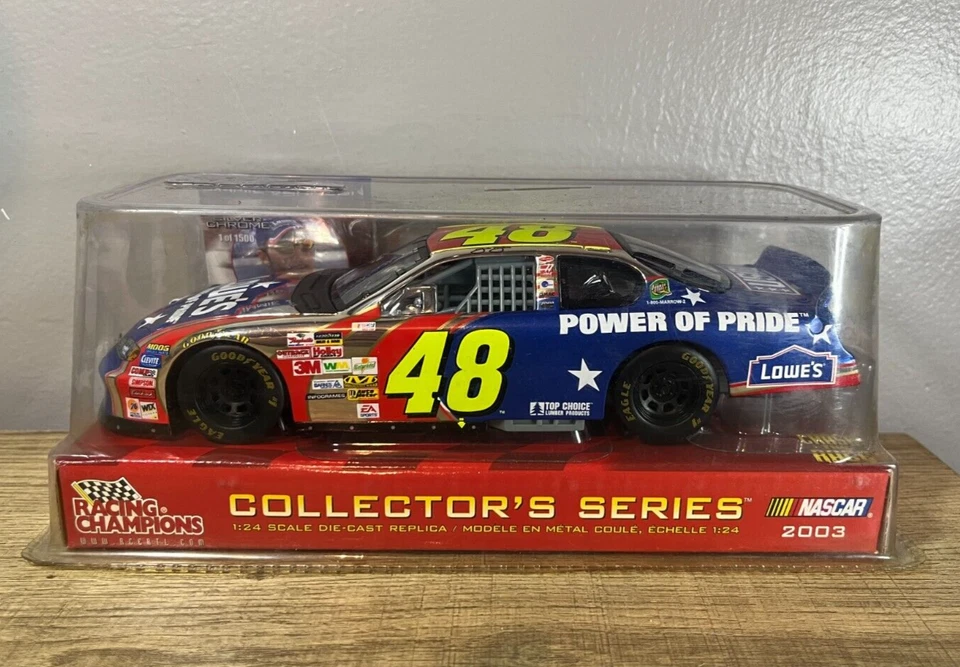Racing Champions 2003 NASCAR Silver Chrome #22 Ward Burton Caterpillar Premier Chase 1:24 Diecast Car