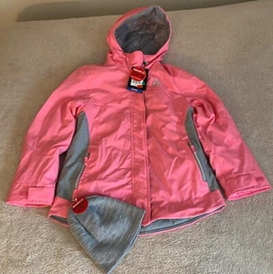 NEW Gerry Size Large 14/16 Ski Snow Stretch Jacket w/ Beanie Pink Gray NWT Coat - Picture 1 of 16