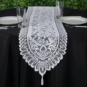 12 pcs LACE TABLE RUNNERS Wedding Party Catering Reception Linens Decorations - Picture 1 of 3
