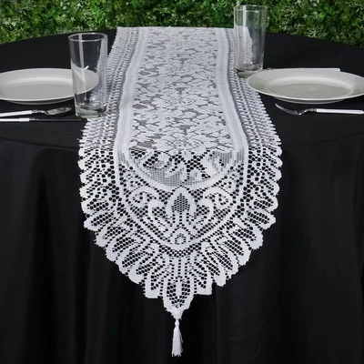 12 pcs LACE TABLE RUNNERS Wedding Party Catering Reception Linens Decorations - Image 1 of 3