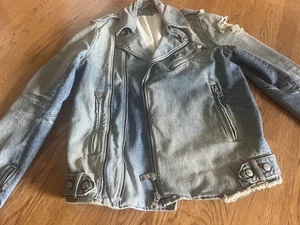 Men’s Balmain Paris Denim Moto Jacket - Size M - 38 - Authentic and Rare - Picture 1 of 16