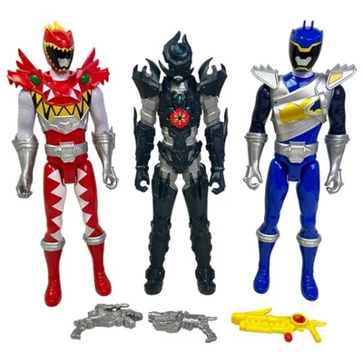 Lote de figuras Power Rangers Dino Super Charge 12" T-Rojo Rojo Azul Ranger Snide Foto 1 de 4