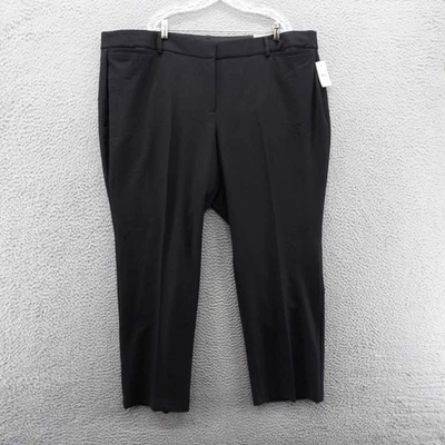 Lane Bryant Perfect Drape Straight Pants 26 Black Mid Rise Stretch Womens Work - Image 1 of 4