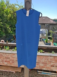 Wolford Stretchy Nylon Midi Dress Size Medium Blue - Picture 1 of 3