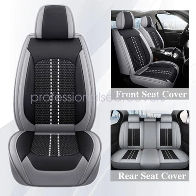 For Honda Car Seat Covers 5-Seat Premium PU Leather Protector Full Set Cushion - Image 1 of 4