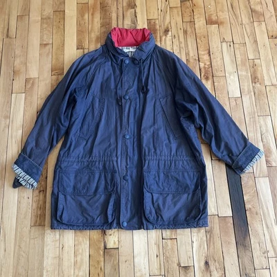 Vintage Women’s Brooks Brothers Navy Red Lined Windbreaker Jacket Large 90s Rare - Image 1 of 4