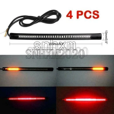 4X 48 LED Strip Brake Turn Signal Tail Light For Yamaha V Star 650 250 1300 1100 - Imagem 1 de 4
