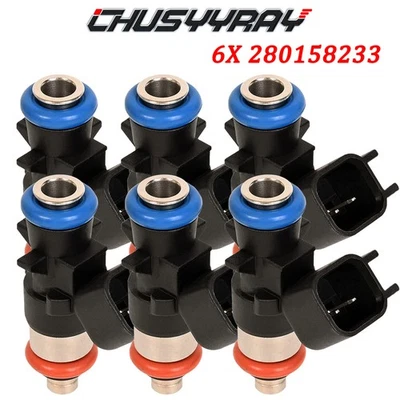 Juego de (6) inyectores de combustible nuevos para Dodge Journey 2011-2017 3,6 L 0280158233 Foto 1 de 4