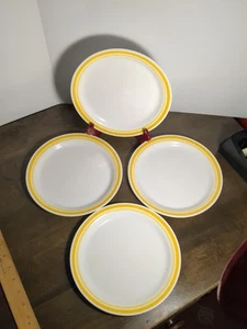 Lote de 4 - Platos de ensalada de cítricos vintage Corelle by Corning banda de cítricos de 8,5" ~ EE. UU. - Imagen 1 de 12