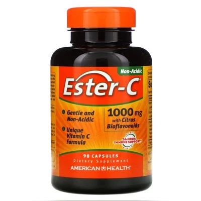 2 X American Health, Ester-C with Citrus Bioflavonoids, 1,000 mg, 90 Capsules - Image 1 of 2