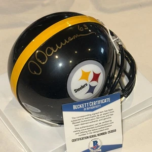 DERMONTTI DAWSON Signed Pittsburgh STEELERS VSR4 Mini-helmet w/ Beckett (BAS) - Picture 1 of 6