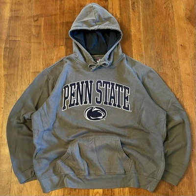 Винтажная толстовка с капюшоном Penn State University PSU Y2K университетская серая размер XL - Изображение 1 из 4
