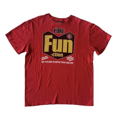 Vintage 2000s Volcom Shirt Sz L Pure Fun-ction Front & Back Graphic Skate Rare - Image 1 of 3