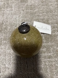 Indaba Glitzer Kugel Ornament Gold - Bild 1 von 3