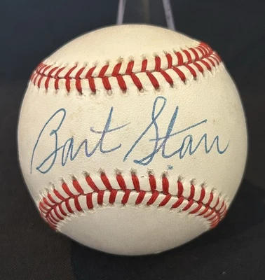 Bart Starr Green Bay Packers HOF Signed OAL Bobby Brown Baseball PSA/DNA - Image 1 of 4