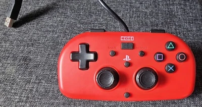 PS4 Mini Wired Gamepad (Red) by HORI - Licensed by Sony [was used with a Zen] - Image 1 of 4