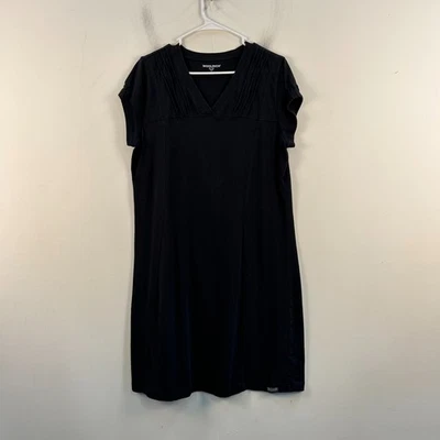 Camisa de vestir grande Woolrich para mujer manga corta algodón tejido negro pulóver 19625 Foto 1 de 4