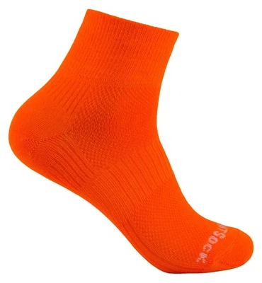 WRIGHTSOCK Sportsocke Coolmesh II in neon orange - Anti-blasen- mittellang Gr. S