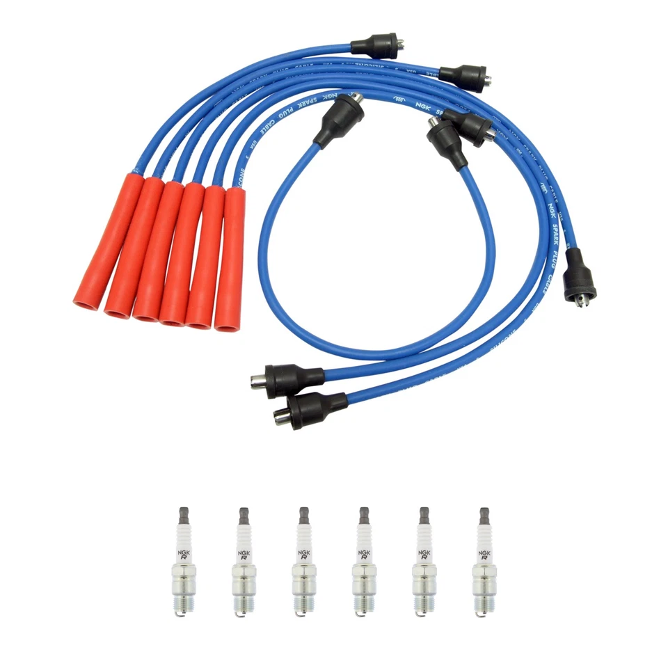 NGK Wire Set & 6 V-Power SparkPlugs Kit for Blazer Impala Malibu Nova C10 C15 L6 — 第 1/1 张图片