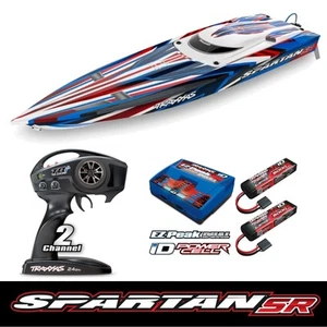 TRAXXAS TRX103076-4-RED SPARTAN SR Rot Rennboot + 2x 5000 Lipo 3S + Doppellader - Bild 1 von 6
