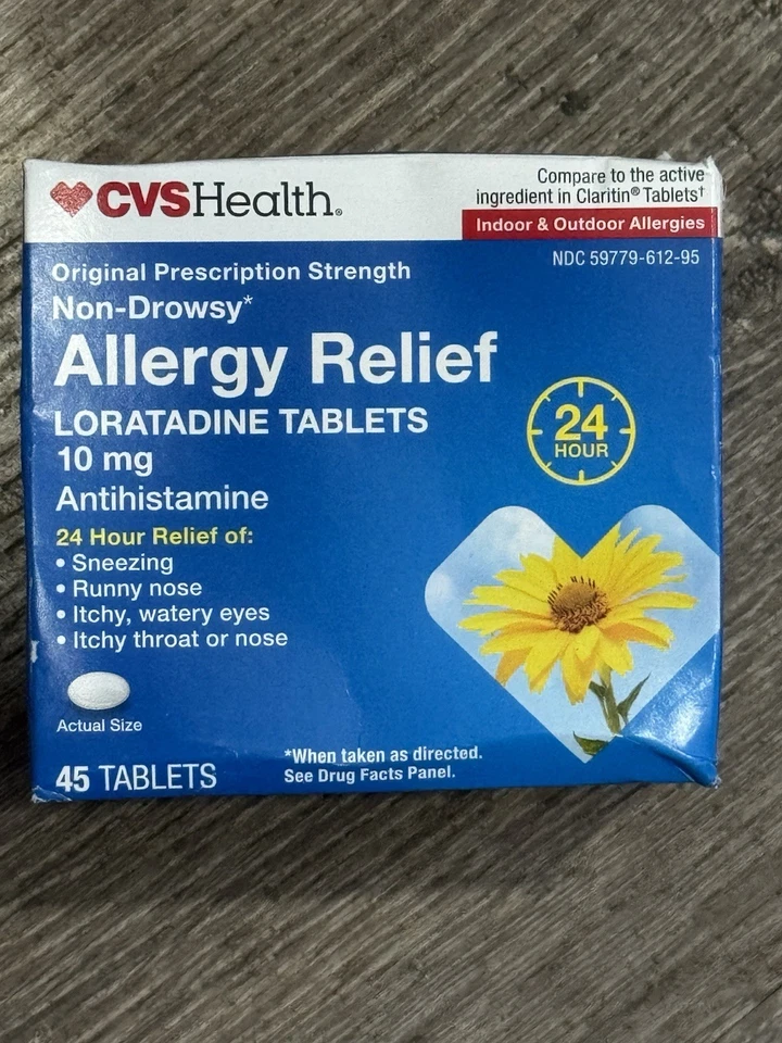 Comprimidos CVS Alivio de Alergias Loratadina 10mg. 45 unidades Exp 4/26 Foto 1 de 1